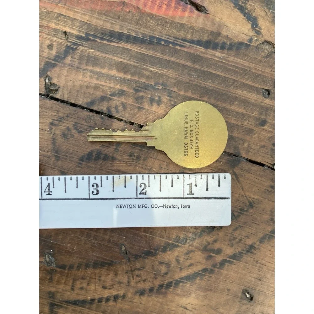 Vintage Kauai Surf Hotel Key Brass Room 554 Lihue Hawaii 1960s 1970s Tiki Era